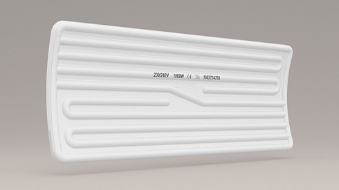 Ceramiczny zakrzywiony element grzejny na podczerwień