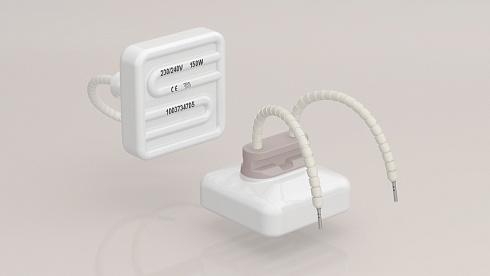 Ceramiczny pusty element grzejny na podczerwień